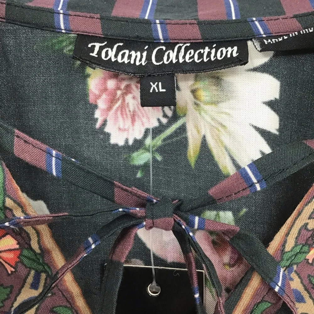 Tolani Collection Ruffled Hem Floral Print Tunic - Picture 2 of 14